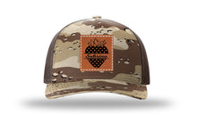 Load image into Gallery viewer, Strawberry Name Leather Patch Richardson 112PFP Camo Hat
