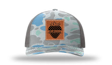 Load image into Gallery viewer, Strawberry Name Leather Patch Richardson 112PFP Camo Hat
