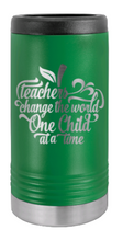 Load image into Gallery viewer, Teachers Change The World Laser Engraved Slim Can Insulated Koosie
