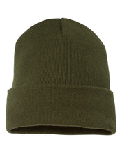 Load image into Gallery viewer, Buck Leather Patch Cuffed Beanie
