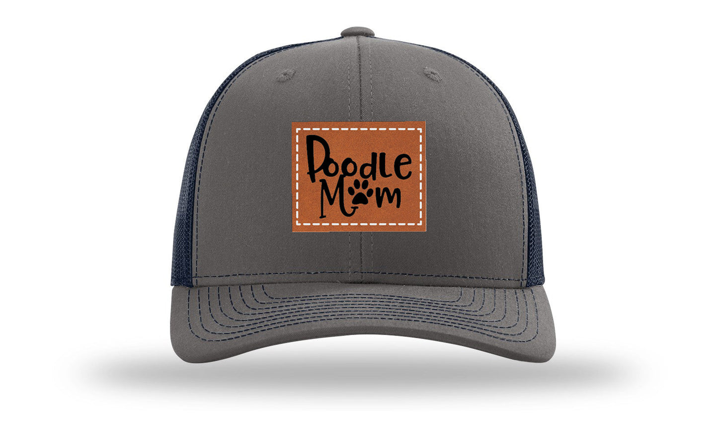 Poodle Mom Leather Patch Richardson 112 Hat