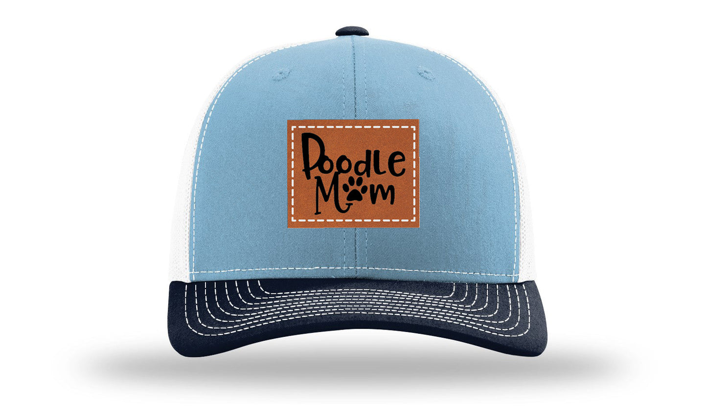 Poodle Mom Leather Patch Richardson 112 Hat