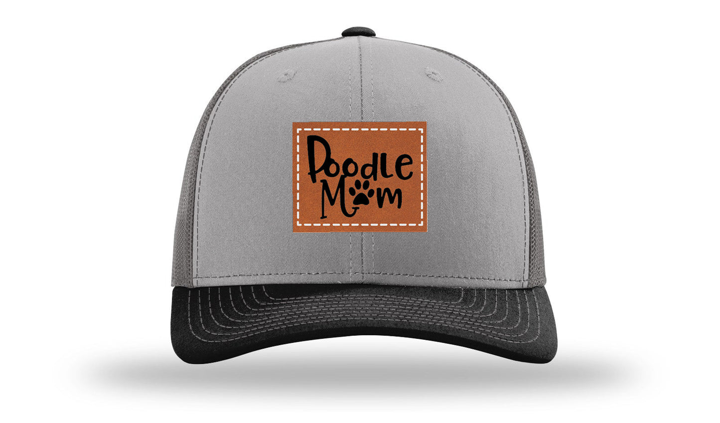 Poodle Mom Leather Patch Richardson 112 Hat