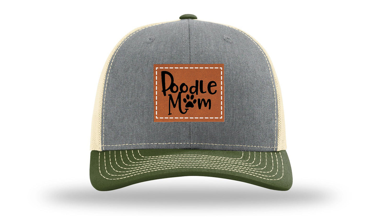 Poodle Mom Leather Patch Richardson 112 Hat
