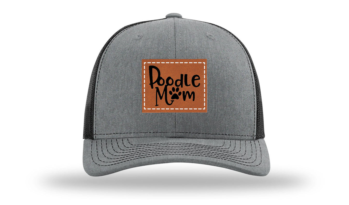 Poodle Mom Leather Patch Richardson 112 Hat
