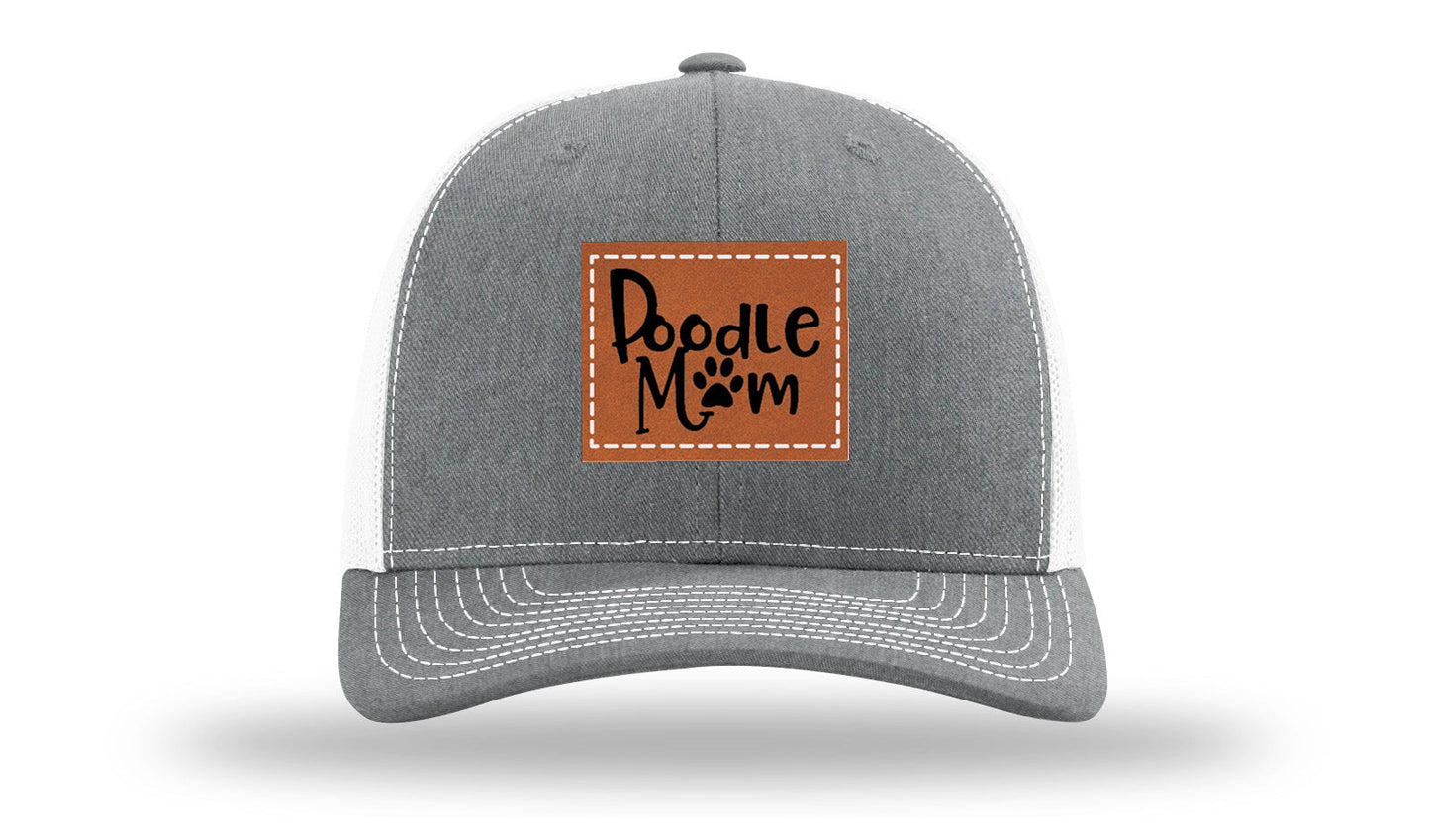Poodle Mom Leather Patch Richardson 112 Hat