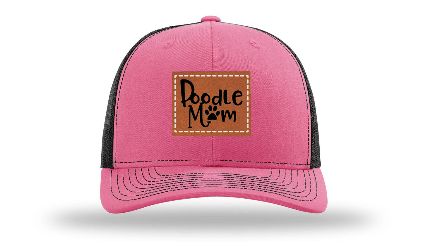 Poodle Mom Leather Patch Richardson 112 Hat