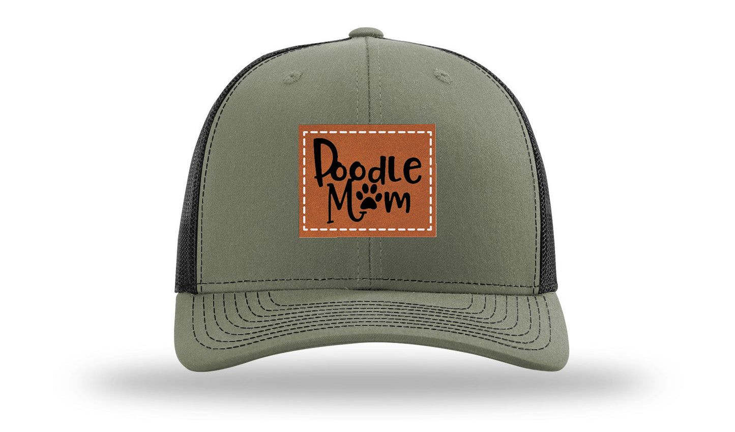 Poodle Mom Leather Patch Richardson 112 Hat