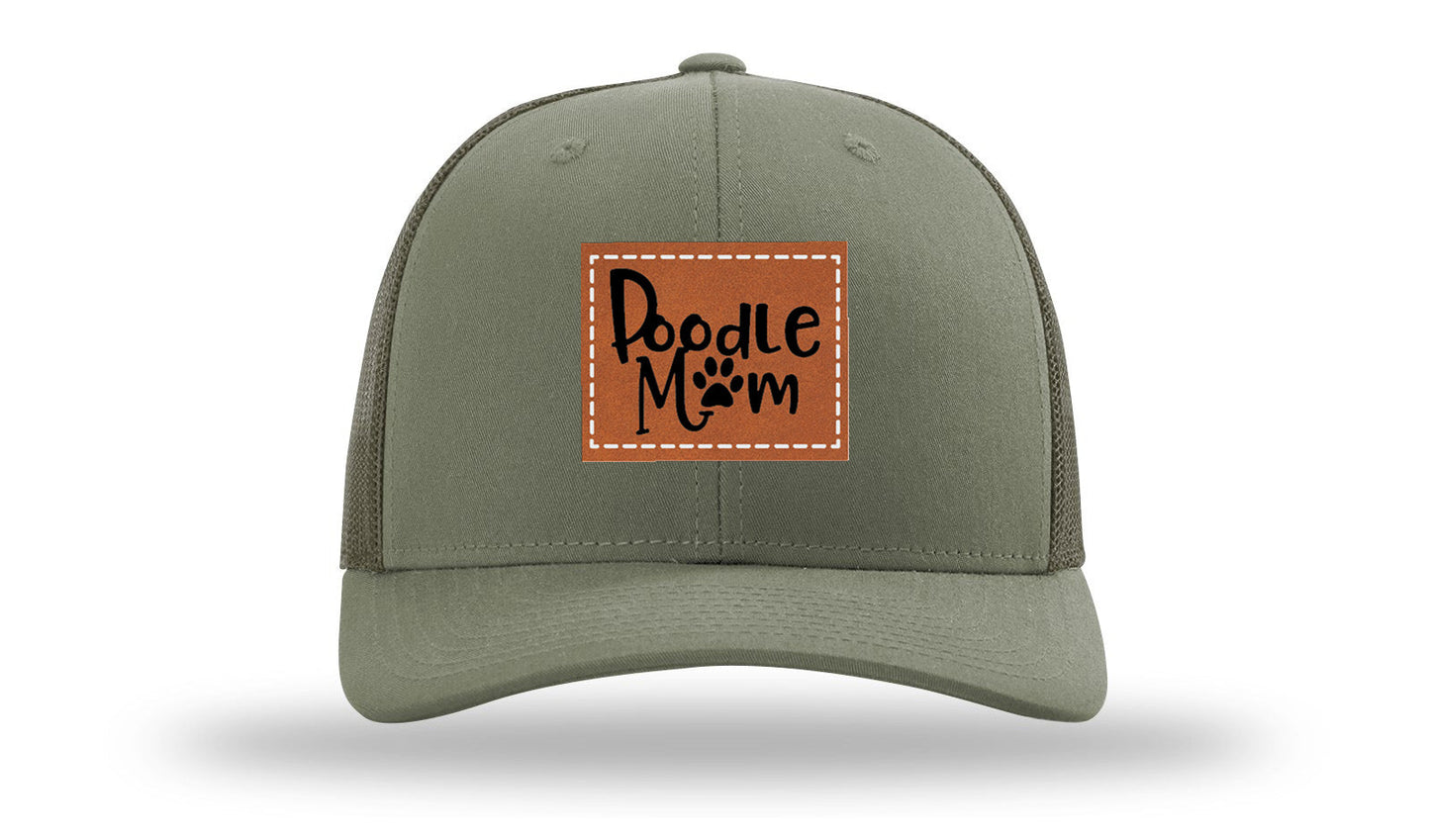Poodle Mom Leather Patch Richardson 112 Hat
