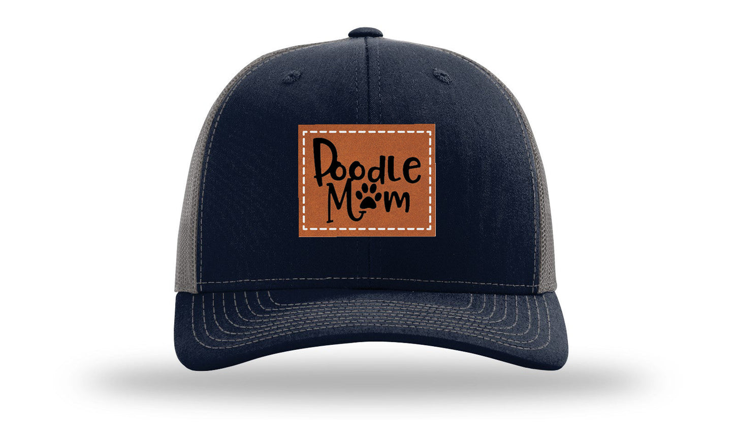 Poodle Mom Leather Patch Richardson 112 Hat