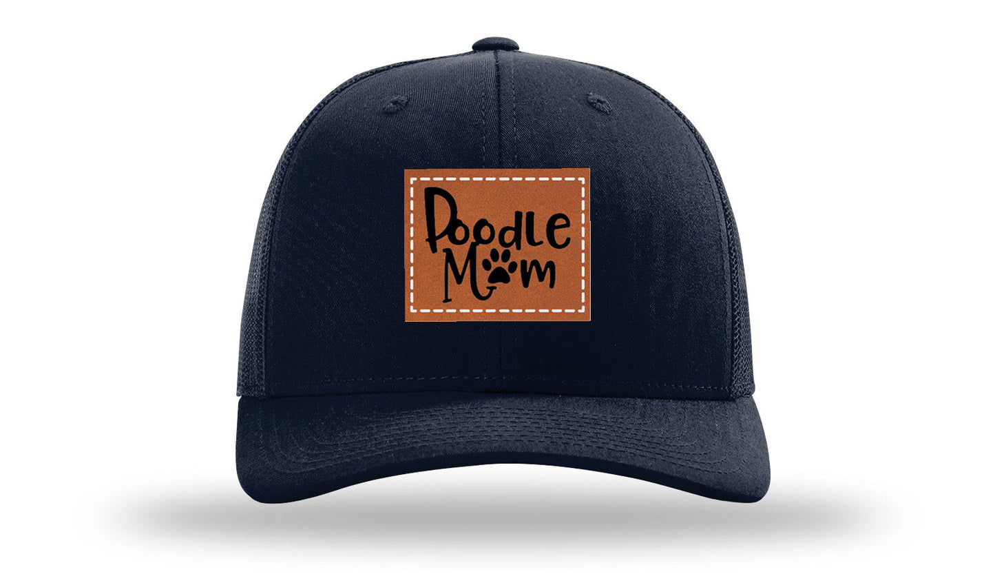 Poodle Mom Leather Patch Richardson 112 Hat