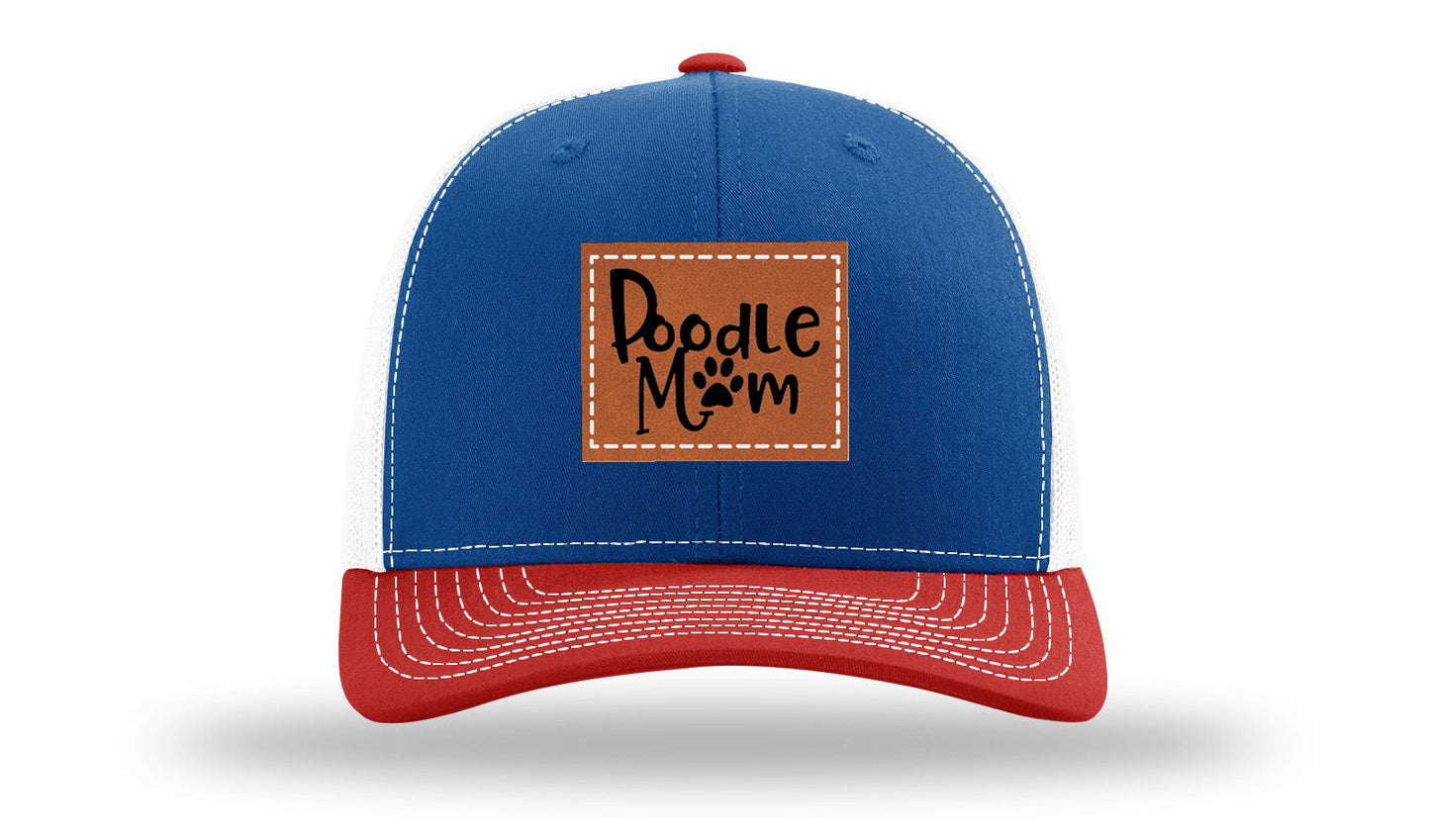 Poodle Mom Leather Patch Richardson 112 Hat