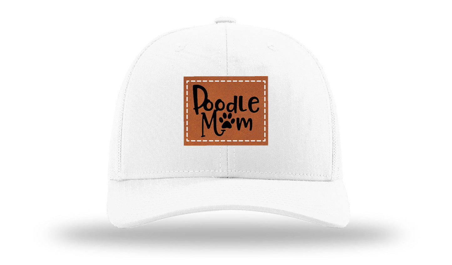 Poodle Mom Leather Patch Richardson 112 Hat
