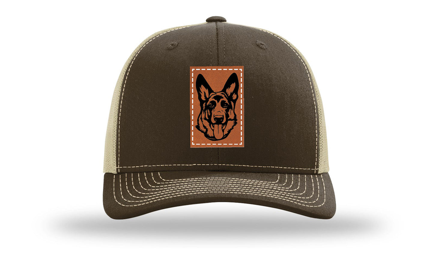 German Sheppard Leather Patch Richardson 112 Hat