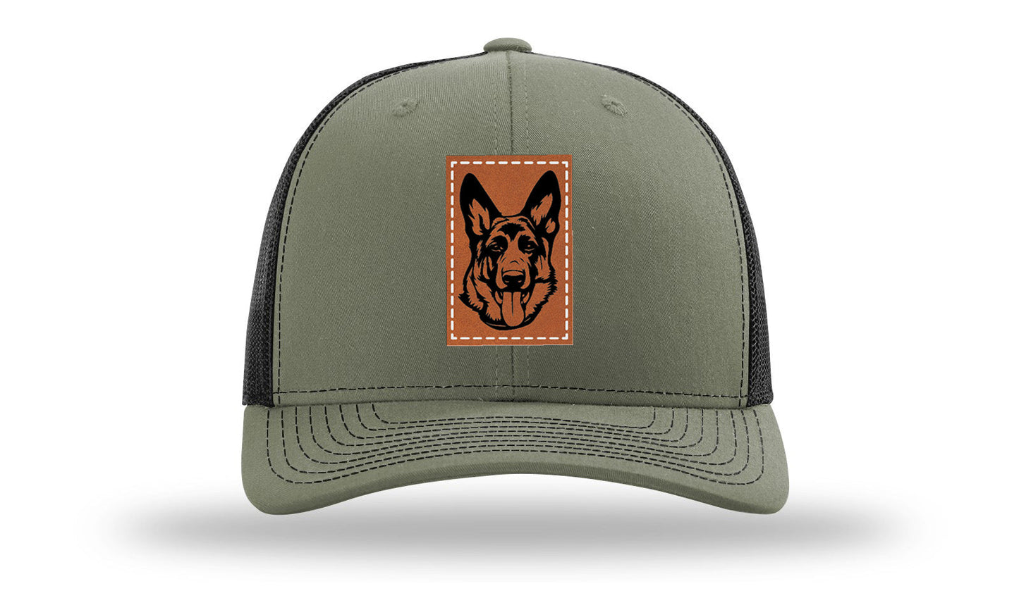 German Sheppard Leather Patch Richardson 112 Hat