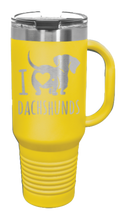 Load image into Gallery viewer, I Love Dachshunds 40oz Handle Mug Laser Engraved
