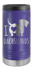 Load image into Gallery viewer, I Love Dachshunds Laser Engraved Slim Can Insulated Koosie
