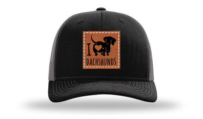 I Love Dachshunds Leather Patch Richardson 112 Hat