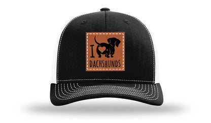 I Love Dachshunds Leather Patch Richardson 112 Hat