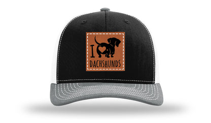 I Love Dachshunds Leather Patch Richardson 112 Hat