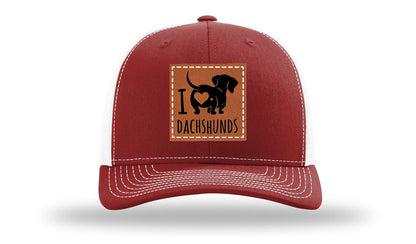 I Love Dachshunds Leather Patch Richardson 112 Hat