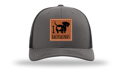 I Love Dachshunds Leather Patch Richardson 112 Hat