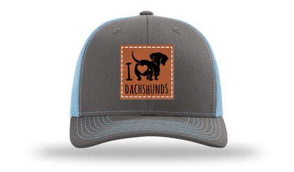 I Love Dachshunds Leather Patch Richardson 112 Hat