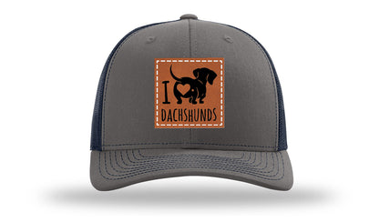 I Love Dachshunds Leather Patch Richardson 112 Hat