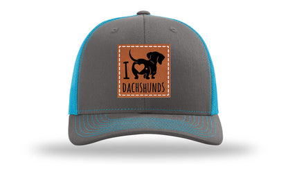 I Love Dachshunds Leather Patch Richardson 112 Hat