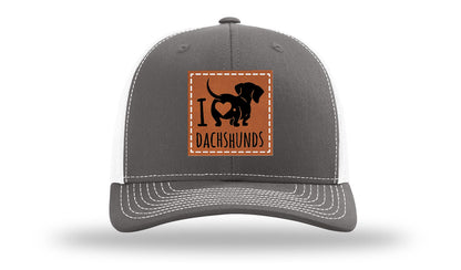 I Love Dachshunds Leather Patch Richardson 112 Hat