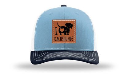 I Love Dachshunds Leather Patch Richardson 112 Hat