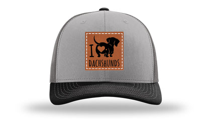 I Love Dachshunds Leather Patch Richardson 112 Hat