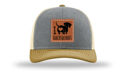 I Love Dachshunds Leather Patch Richardson 112 Hat