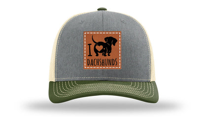 I Love Dachshunds Leather Patch Richardson 112 Hat