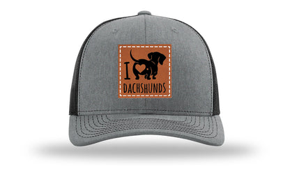 I Love Dachshunds Leather Patch Richardson 112 Hat