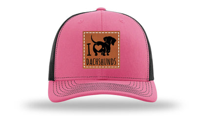 I Love Dachshunds Leather Patch Richardson 112 Hat