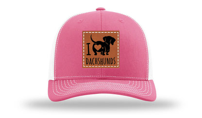 I Love Dachshunds Leather Patch Richardson 112 Hat
