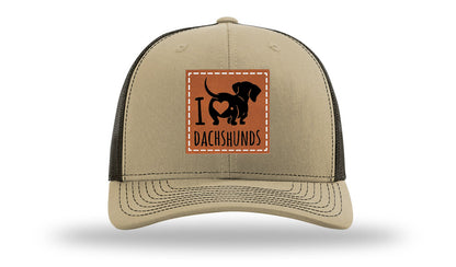 I Love Dachshunds Leather Patch Richardson 112 Hat
