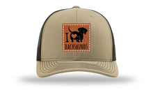Load image into Gallery viewer, I Love Dachshunds Leather Patch Richardson 112 Hat
