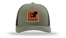 Load image into Gallery viewer, I Love Dachshunds Leather Patch Richardson 112 Hat

