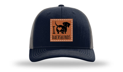 I Love Dachshunds Leather Patch Richardson 112 Hat