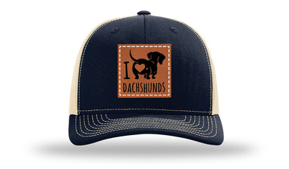 I Love Dachshunds Leather Patch Richardson 112 Hat