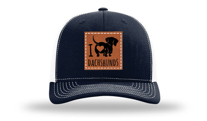 I Love Dachshunds Leather Patch Richardson 112 Hat