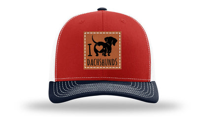 I Love Dachshunds Leather Patch Richardson 112 Hat