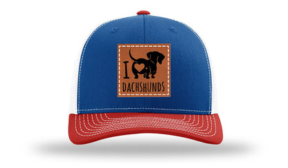 I Love Dachshunds Leather Patch Richardson 112 Hat