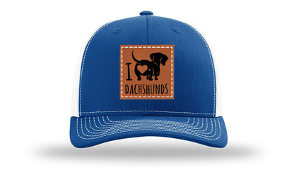 I Love Dachshunds Leather Patch Richardson 112 Hat