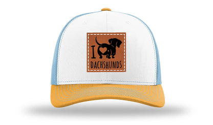I Love Dachshunds Leather Patch Richardson 112 Hat