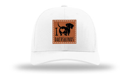 I Love Dachshunds Leather Patch Richardson 112 Hat