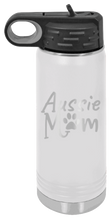 Load image into Gallery viewer, Aussie Mom Laser Engraved Water Bottle (Etched)
