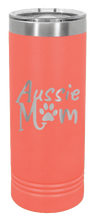 Load image into Gallery viewer, Aussie Mom Laser Engraved Skinny Tumbler (Etched)
